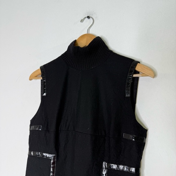 Akris Punto Black Wool Sleeveless Dress Mock Neck US 8 - Picture 8 of 9